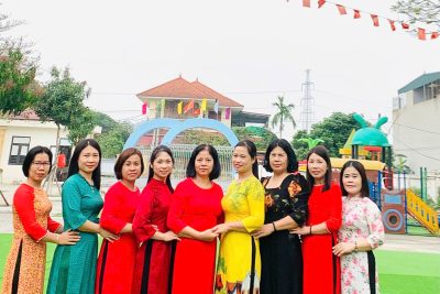 Hưởng ứng Tuần lễ Áo dài của trường Mầm Non Ninh Hòa