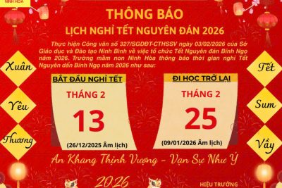 THÔNG BÁO NGHỈ TẾT NGUYÊN ĐÁN BÍNH NGỌ NĂM 2026